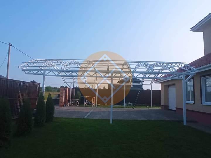 конструкция арочного навеса