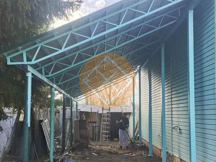 навес из профлиста для дачи