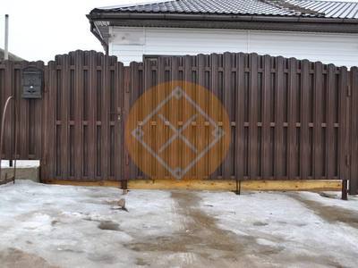 Ворота распашные с евроштакетником