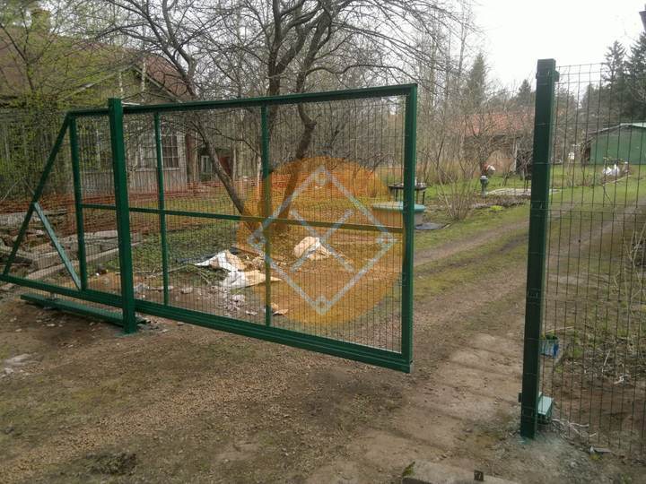откатные ворота из 3D сетки